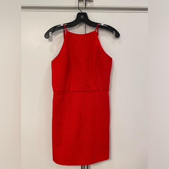 Red mini dress with spaghetti straps - Picture 1 of 5